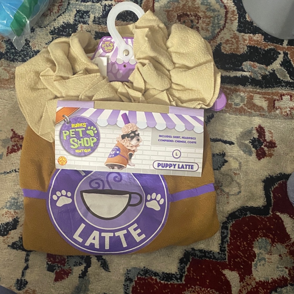 Rubie’s Pet Shop Boutique Puppy Latte Dog Costume – Size Large – NEW